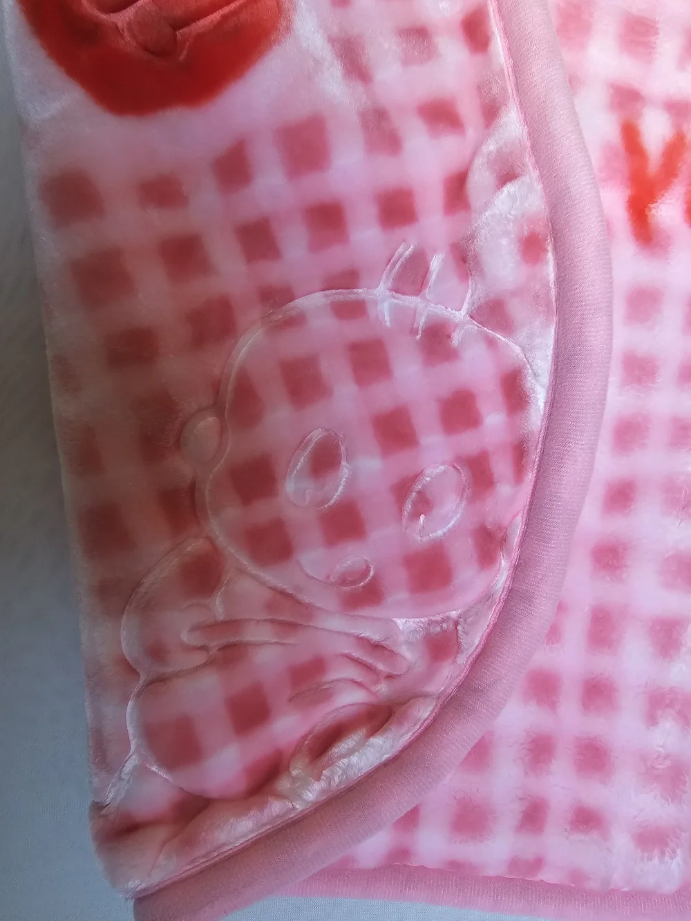 TBI Cloudy Embossed Baby Blanket Pink Bunny Moon 110 X 140 cm NIB